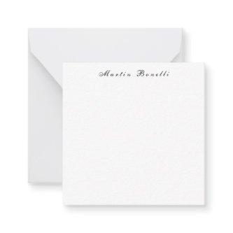 Plain Simple Black White Trendy Calligraphy Script Note Card