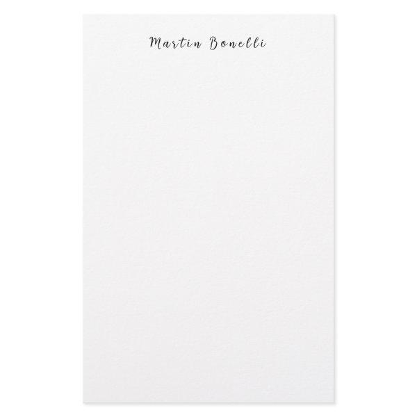Plain Simple Black White Trendy Calligraphy Script Stationery