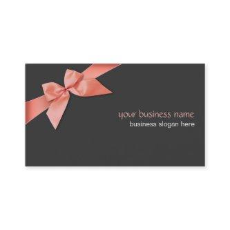 Plain Simple Coral Red Ribbon on Dark Grey