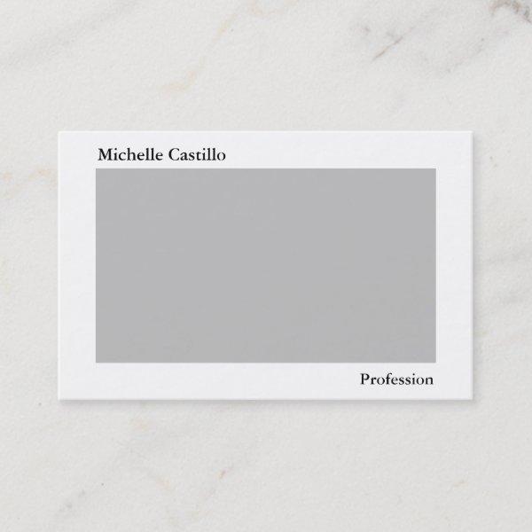 Plain Simple Elegant Grey White Minimalist Modern