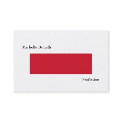 Plain Simple Red White Minimalist Modern