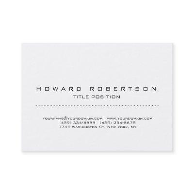 Plain Simple White Minimalist Legible