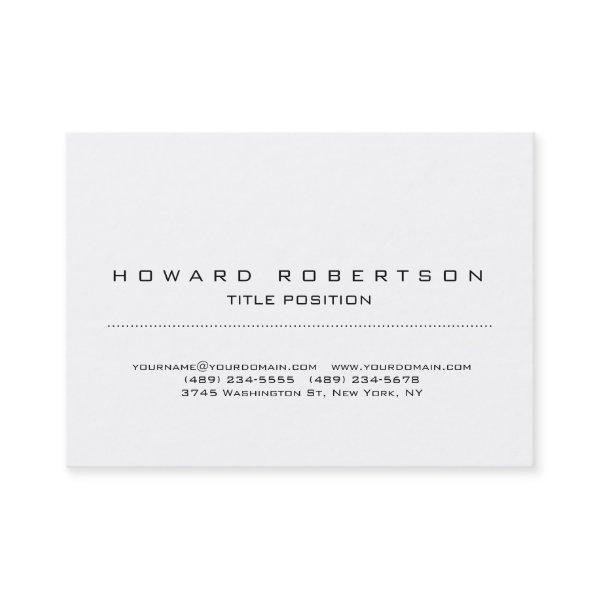 Plain Simple White Minimalist Legible