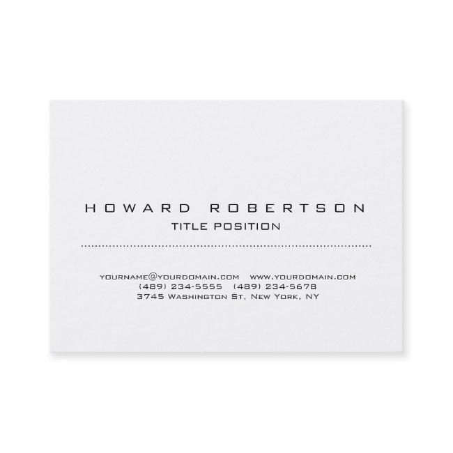 Plain Simple White Minimalist Legible