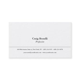 Plain Simple White Minimalist Modern Professional
