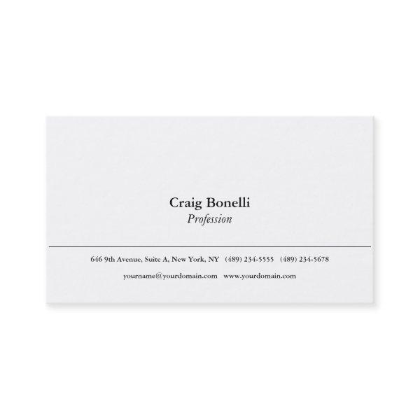 Plain Simple White Minimalist Modern Professional