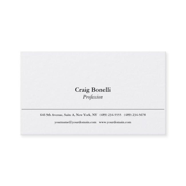 Plain Simple White Minimalist Modern Professional