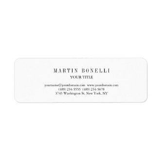 Plain Slim Professional Black & White Label