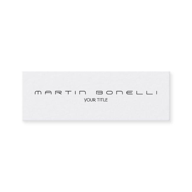 Plain Slim Professional Italic White