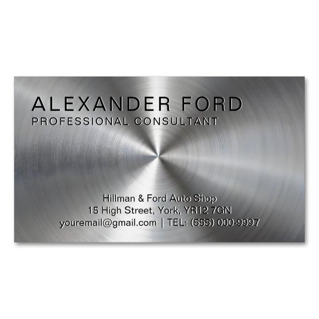 Plain Sliver Professional Radial Metallic Look Magnet