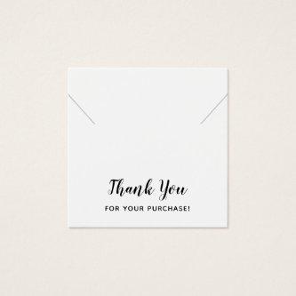 Plain Square Thank You Necklace Display Card