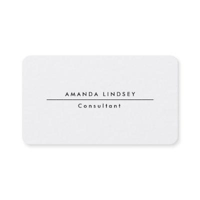 Plain Stylish Classic White Professional Creation