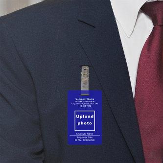 Plain Texts With Employee Photo Blue Badge