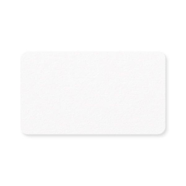 Plain White 3.5" x 2" Rounded Corners Matte