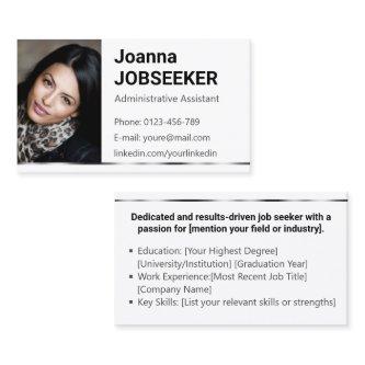 Plain White Classic Job Seeker Minimal Elegant