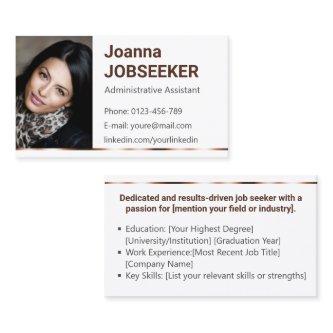 Plain White Classic Job Seeker Minimal Elegant