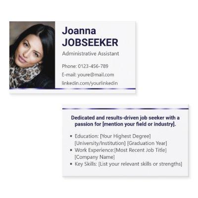 Plain White Classic Job Seeker Minimal Elegant