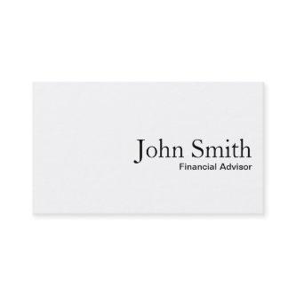 Plain White Financial Advisor