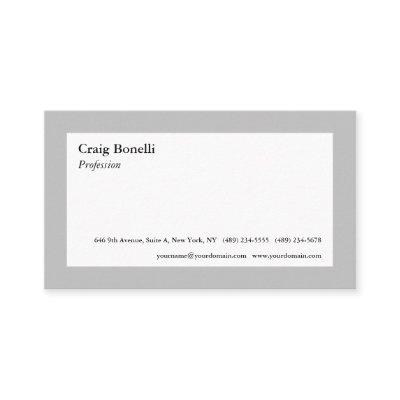 Plain White Grey Minimalist Modern Professional
