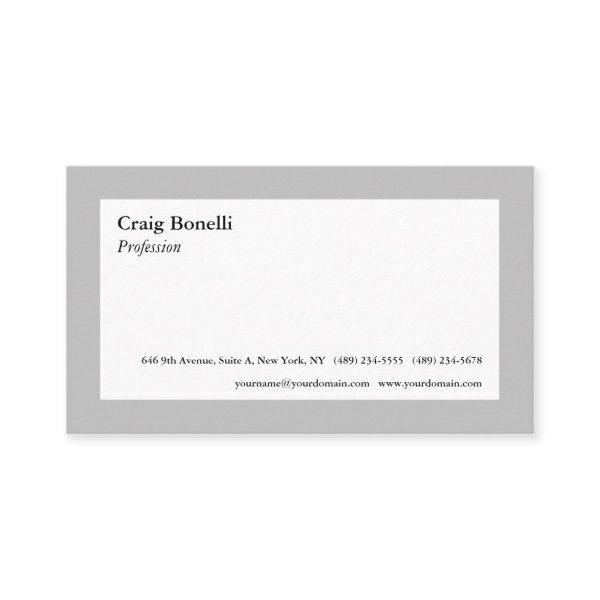 Plain White Grey Minimalist Modern Professional