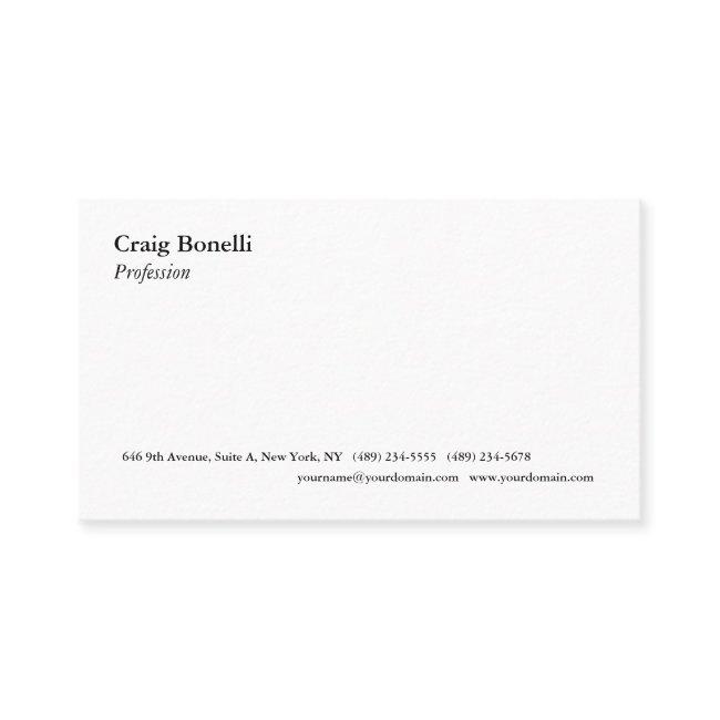 Plain White Minimalist Modern Professional