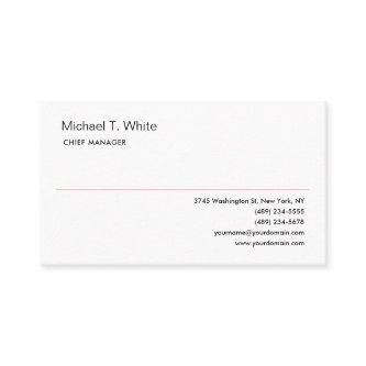 Plain White Modern Minimalist Professional