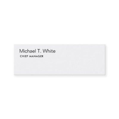 Plain White Modern Minimalist Slim Mini