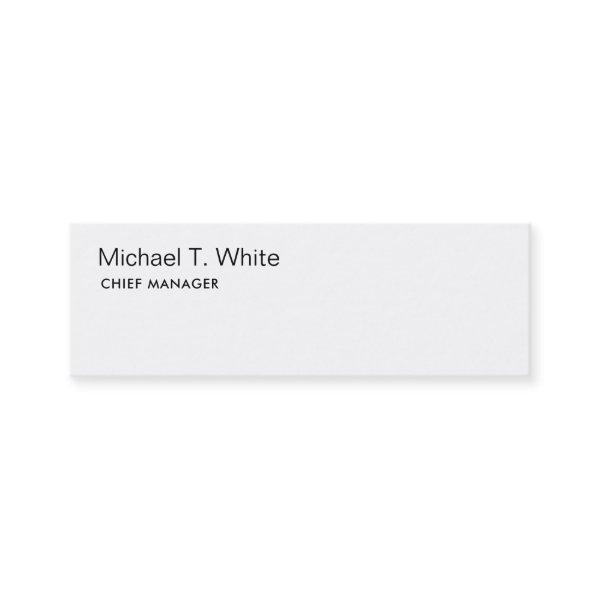 Plain White Modern Minimalist Slim Mini
