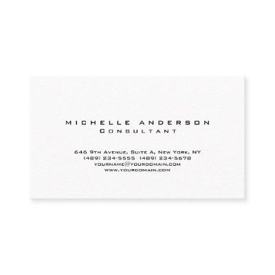 Plain White Simple Professional Minimalist