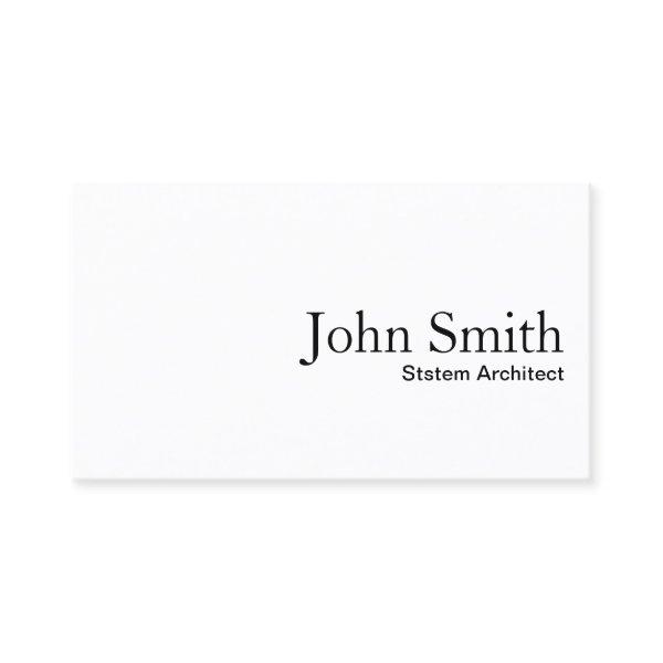 Plain White System Architect