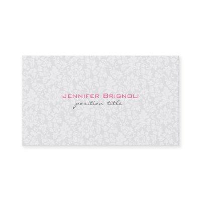 Plain White Vintage Floral Damasks