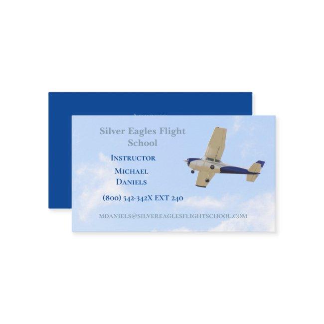 Plane in Sky Flight School Instructor Pilot