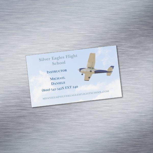 Plane in Sky Flight School Instructor Pilot   Magnet