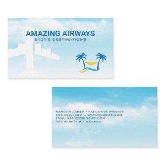 Plane in the Clouds | Tropical Logo