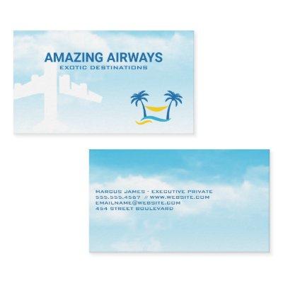 Plane in the Clouds | Tropical Logo