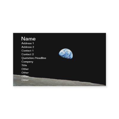 Planet earth rising above the moon