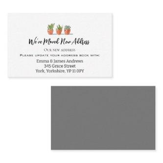 Plant Garden Pots Moving Announcement Insert Cards