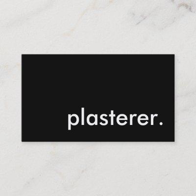plasterer.