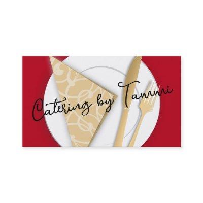 Plate fork napkin chef catering