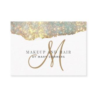 Platinum Glitter Gold Monogram Makeup Artist  Busi