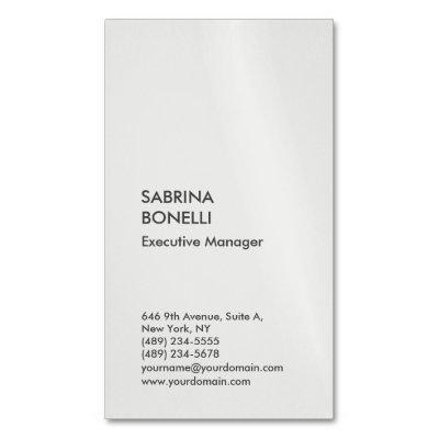 Platinum grey minimalist modern  magnet