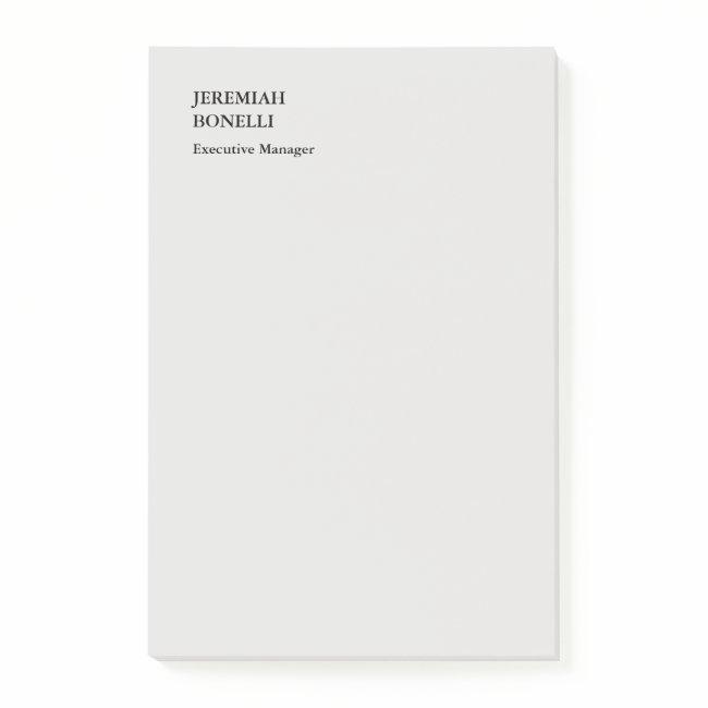 Platinum grey minimalist modern  post-it notes