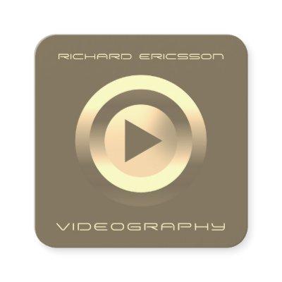 Play button modern futuristic  square