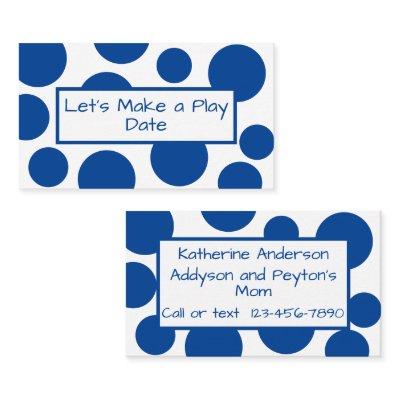 Play Date Blue Polka Dot