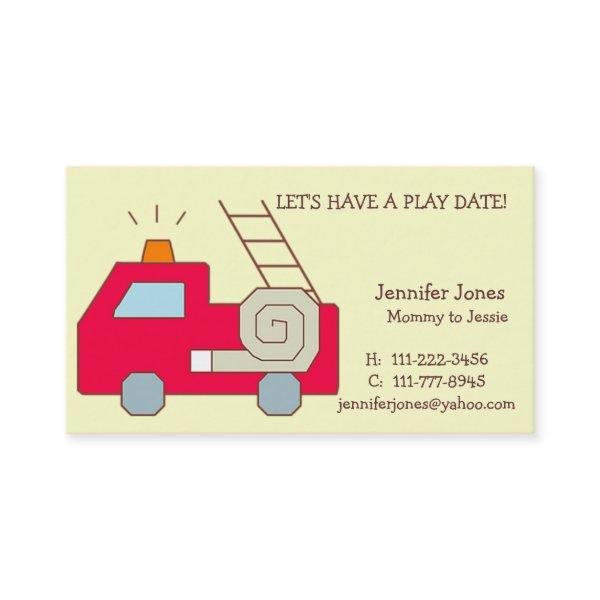 Play Date Calling Card