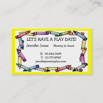 Play Date Calling Card