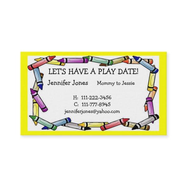 Play Date Calling Card