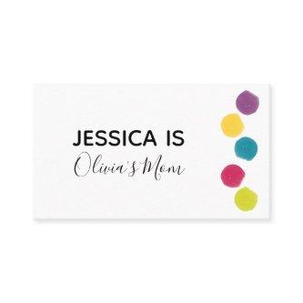 Play Date Card w/ Colorful Watercolor Dot Accents