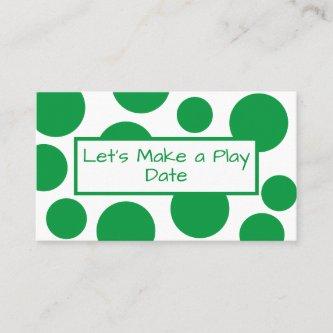 Play Date Green Polka Dot