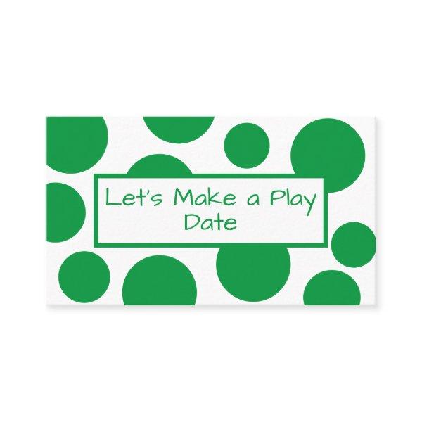 Play Date Green Polka Dot